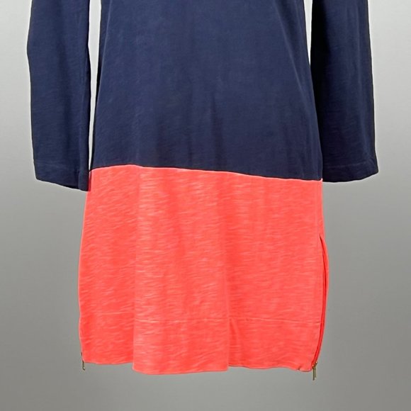 J Crew Maritime Colorblock Navy Peach Dress XS - Picture 5 of 13
